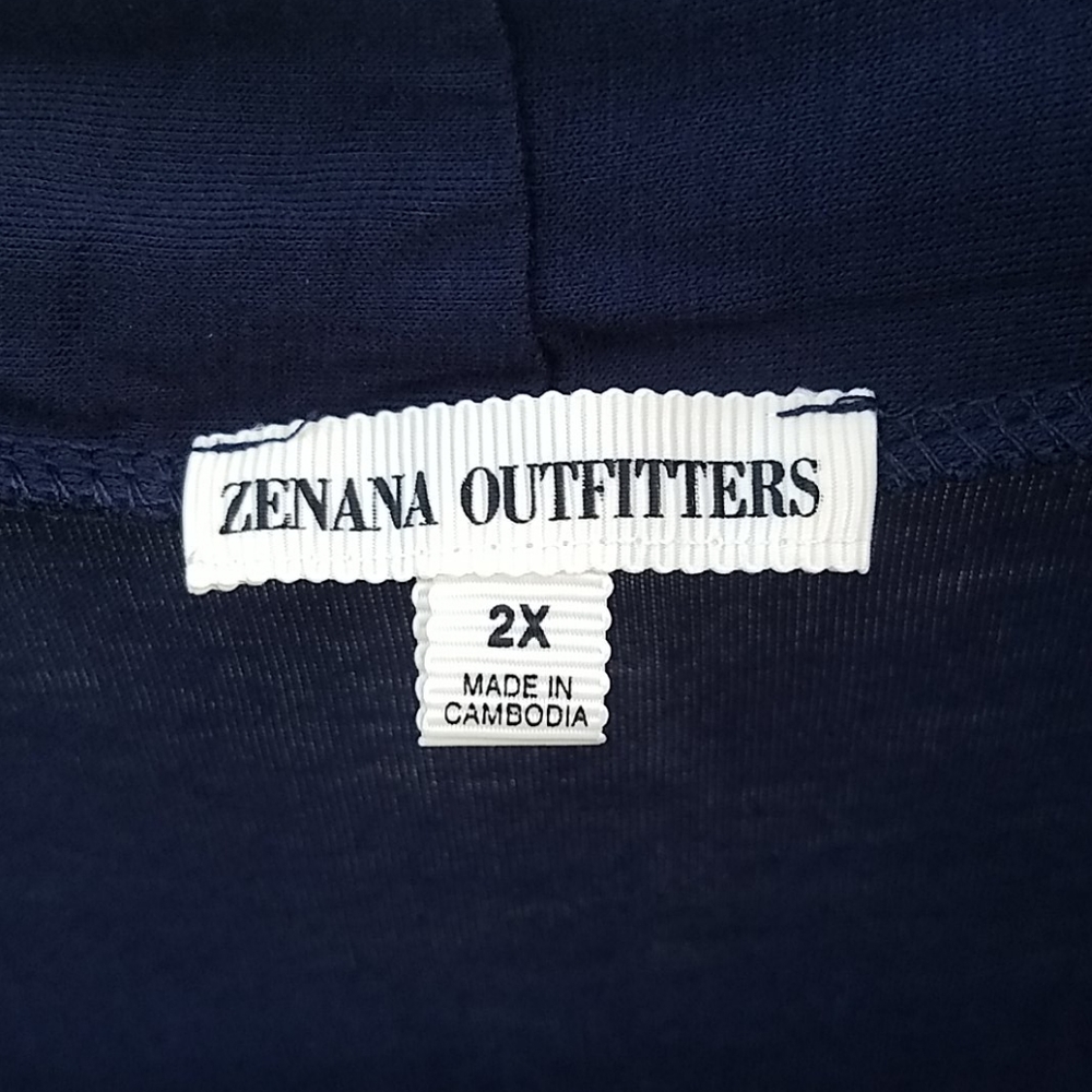 🔹️HP🔹️Navy open front cardigan size 1X, 2X - Picture 7 of 9